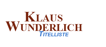 Klaus Wunderlich - Titelliste
